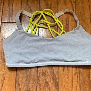 Seersucker crossback Lululemon Bra